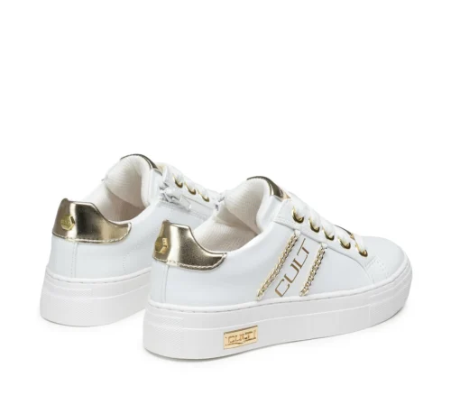 Cult SNEAKER KRUG BIANCA/ORO -Semplice Chic Moda CLJT162T105 03