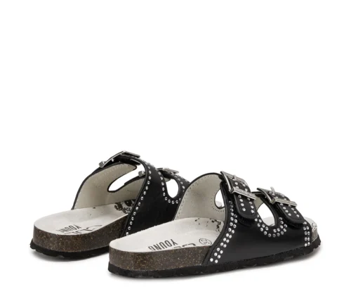Cult SANDALO BIRK NERO -Semplice Chic Moda T221BLACK 03
